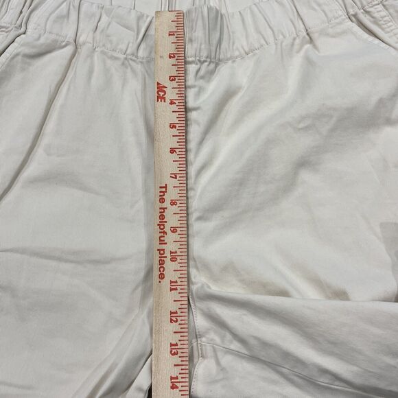 J Crew Womens Sz L Astrid Wide Leg Chino Pull On Pant in Natural Ivory Pockets - Picture 6 of 12